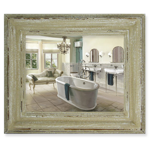 East Urban Home 'Victorian Bathroom' Framed Painting on Canvas